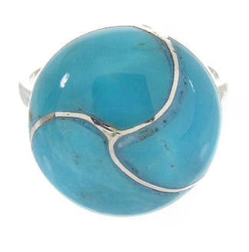 Turquoise Southwest Silver Jewelry Ring Size 6-3/4 YS63403